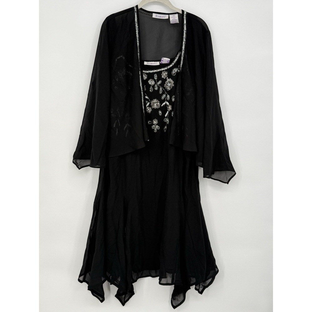 Roaman's Women s Formal Black Dress 18W